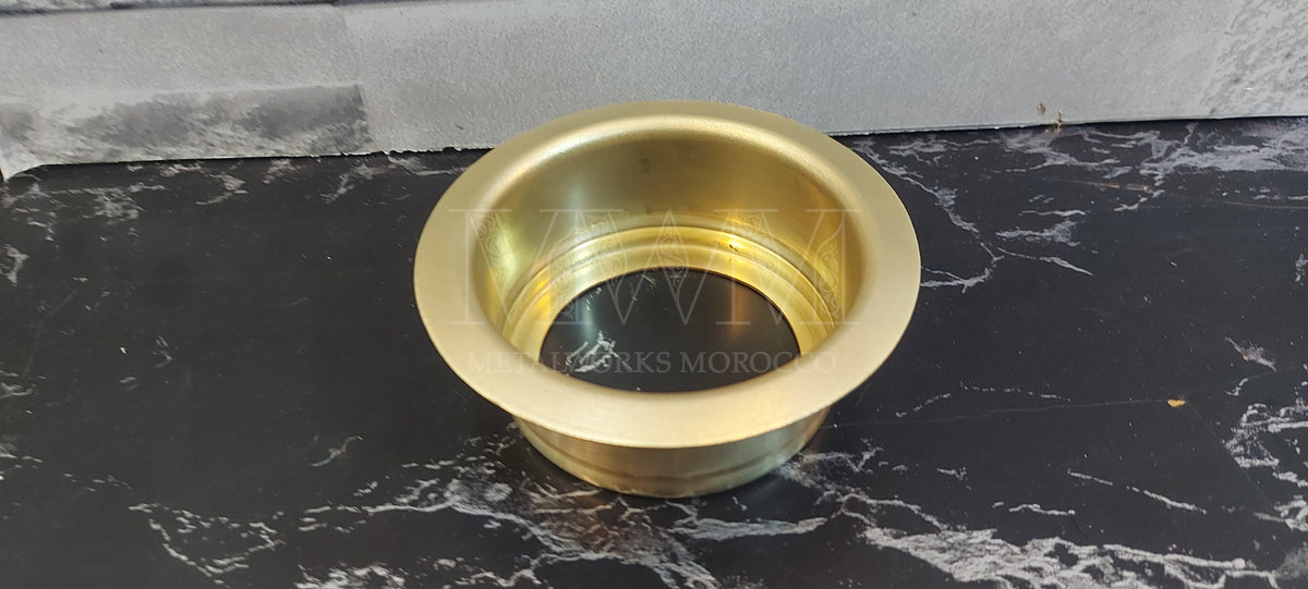 Brass Garbage Disposal Flange - Handmade – close-up detail view