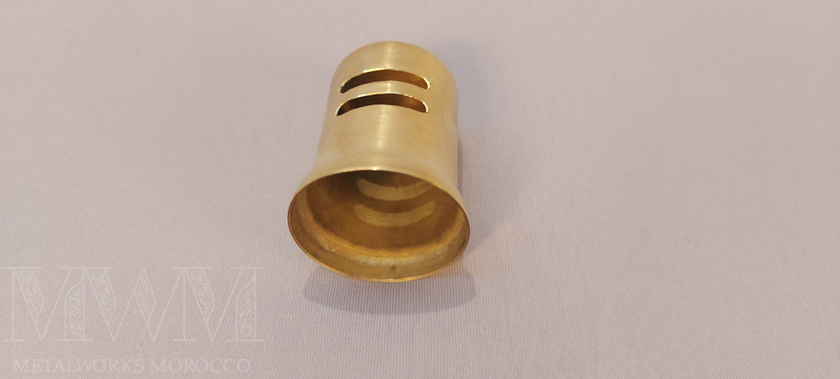 Unlacquered Brass Air Gap Dishwasher Cover - Handmade – side angle view