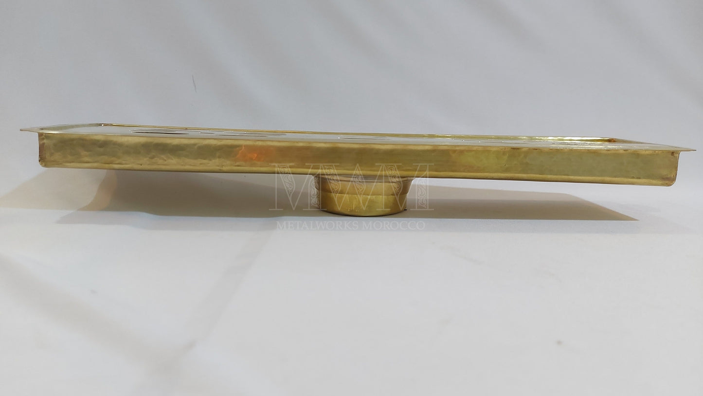 Unlacquered Brass Handmade Linear Shower Drain
